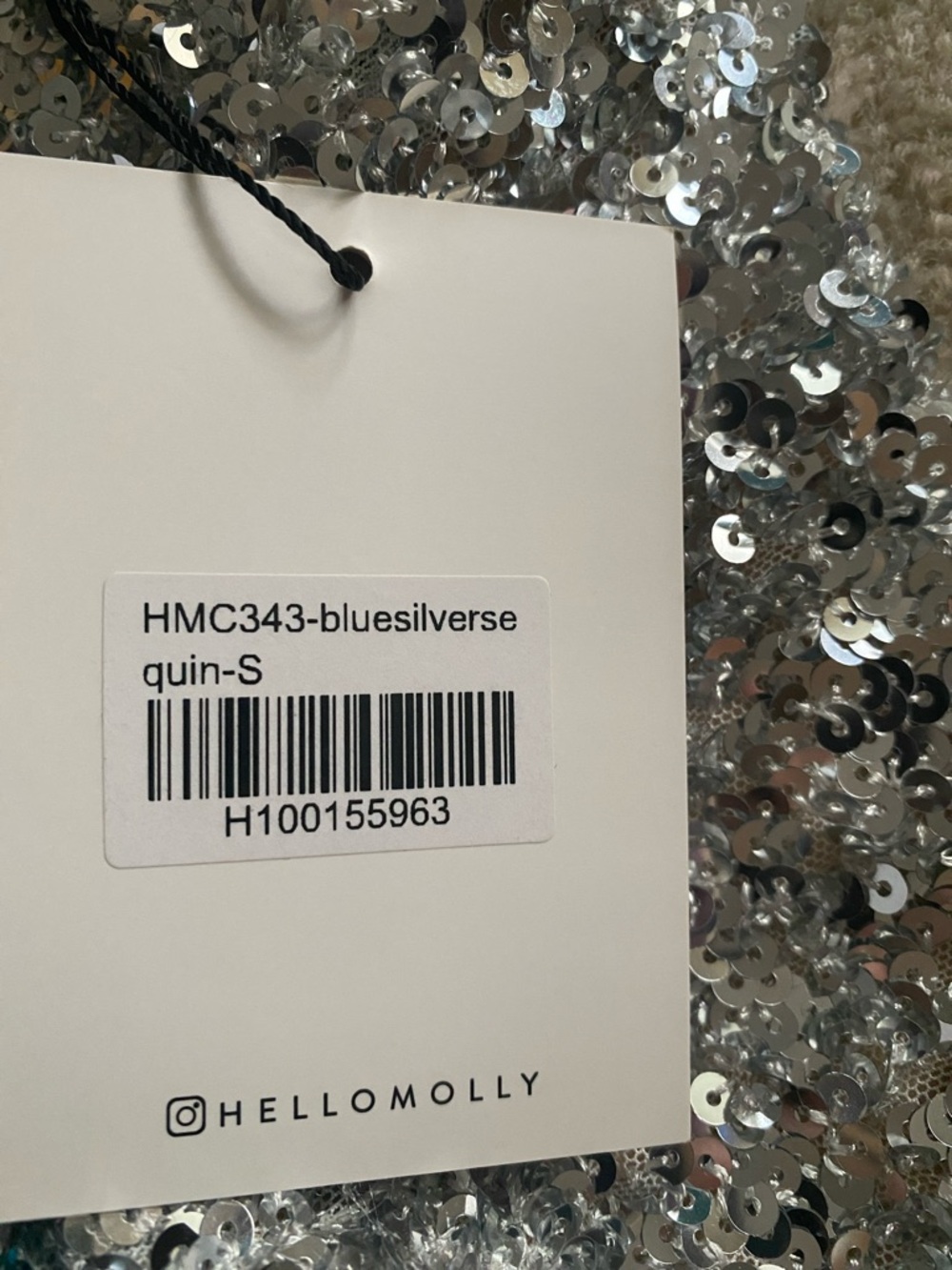 Hello Molly size 4 NWT blue and silver sequin dress - Picture 7 of 9